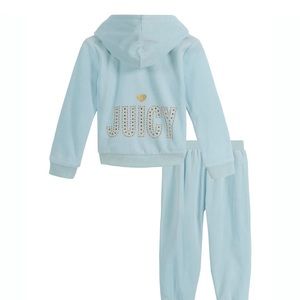NWT Juicy Couture Baby Blue Velour Track Suit 24 Months